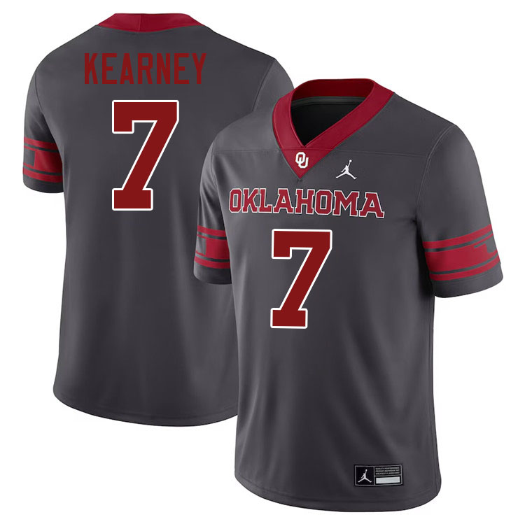 Zion Kearney Oklahoma Sooners Jersey,Oklahoma Sooners Football Uniforms,Jersey-Anthracite